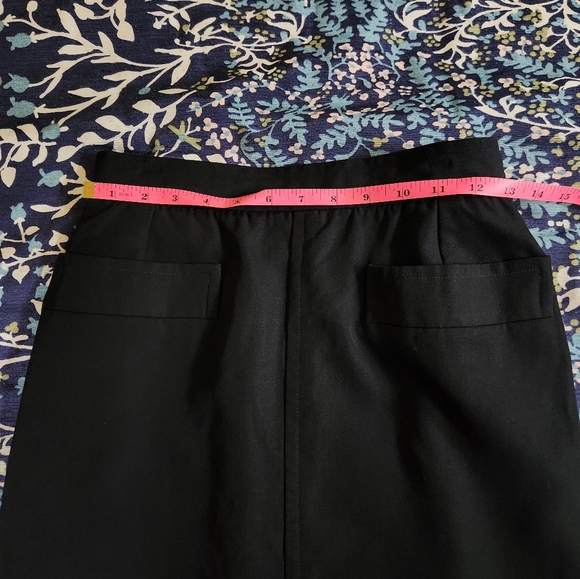 Yves St Laurent Rive Gauche Vintage Black Skirt with Pockets Size 40/Small - Picture 7 of 9